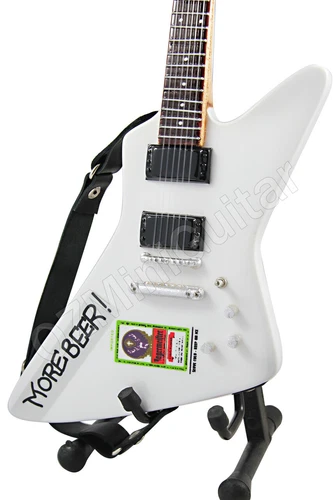 Miniature Guitar James Hetfield Metallica MORE BEER & Strap