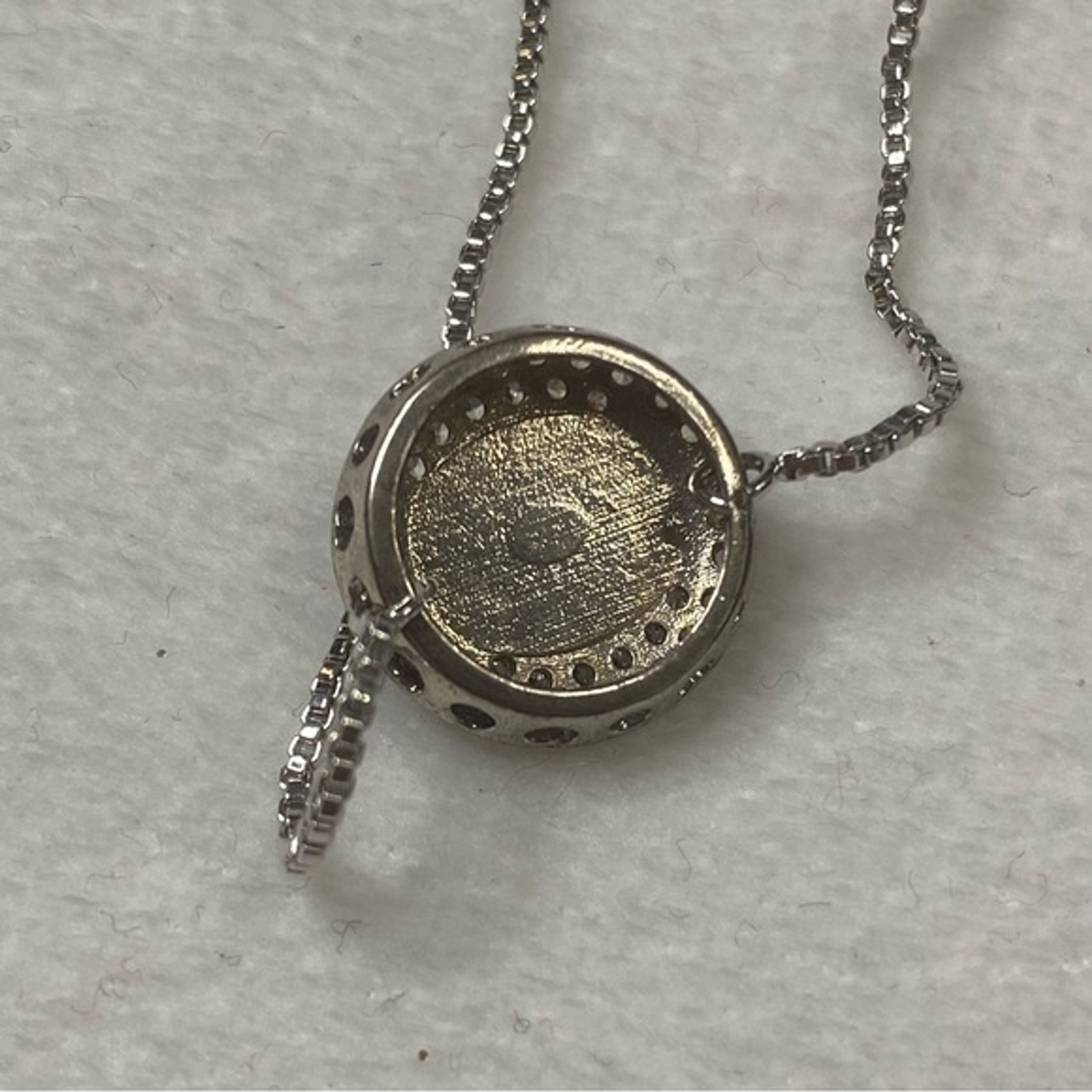 Evil eye round silver blue stone adjustable strap… - image 7