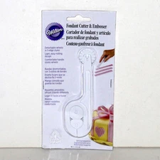 Wilton Fondant Cutter & Embosser cake tool 3 styles NEW cake decor plastic