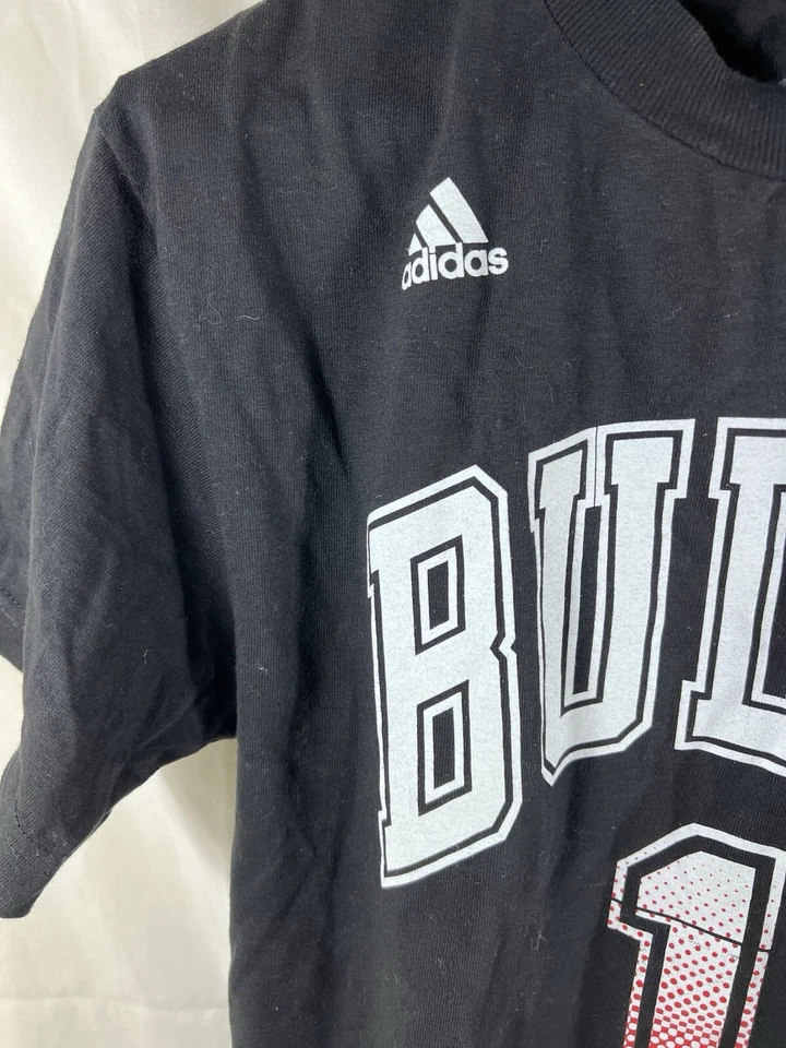 Camiseta masculina Chicago Bulls Derrick Rose #1 Adidas estampa líquida tamanho pequeno - Imagem 3 de 4