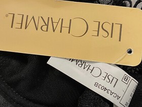 $169 Lise Charmel Women's Black Trimmed Soir De Venise Lace Demi Bra Size 32B