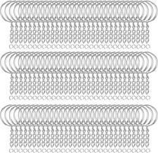 100pcs Keychain Rings with Chain and Jump Rings, 1 inch Split Key Ring