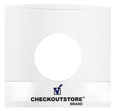 50 COS Paper Record Inner Sleeves With Hole for 7" Vinyl 45 RPM Records
