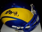 Davante Adams Signed Los Angeles, Rams Mini Helmet, Beckett Coa