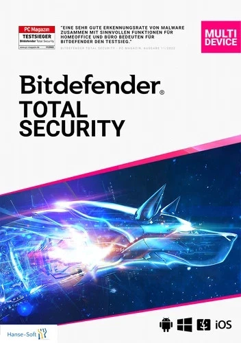 Bitdefender Total Security 1 Jahr Lizenz 10 Geräte WIN macOS iOS AndroidDownload - Bild 1 von 2