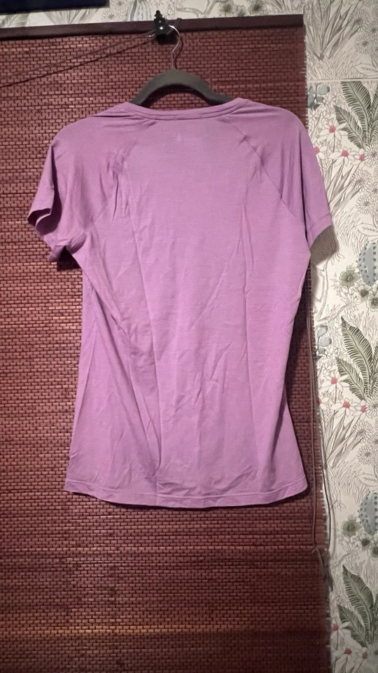 Smartwool Purple Merino Sport 15 Short Sleeve Womens Base Layer Shirt Sz L - Image 2 of 4