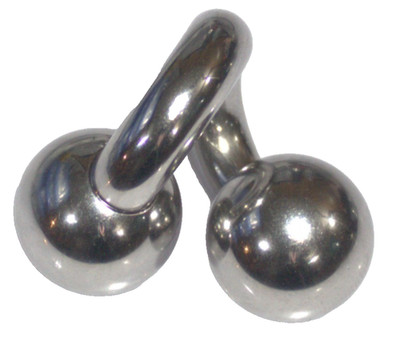1 -00g 1/2 Twister Surgical Internally Threaded Prince Albert Frenum Public Ring