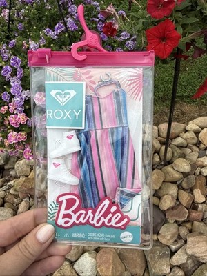 Barbie Doll Roxy Outfits Stripe Dress Sneakers Bracelet Casual Wear Clothes (7)