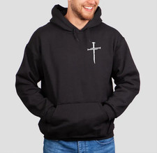 Faith Cross Hoodie, Christian Religious Gift