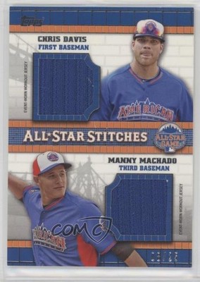 2013 Update All-Star Stitches Dual 8/25 Chris Davis Manny Machado Rookie RC fl4