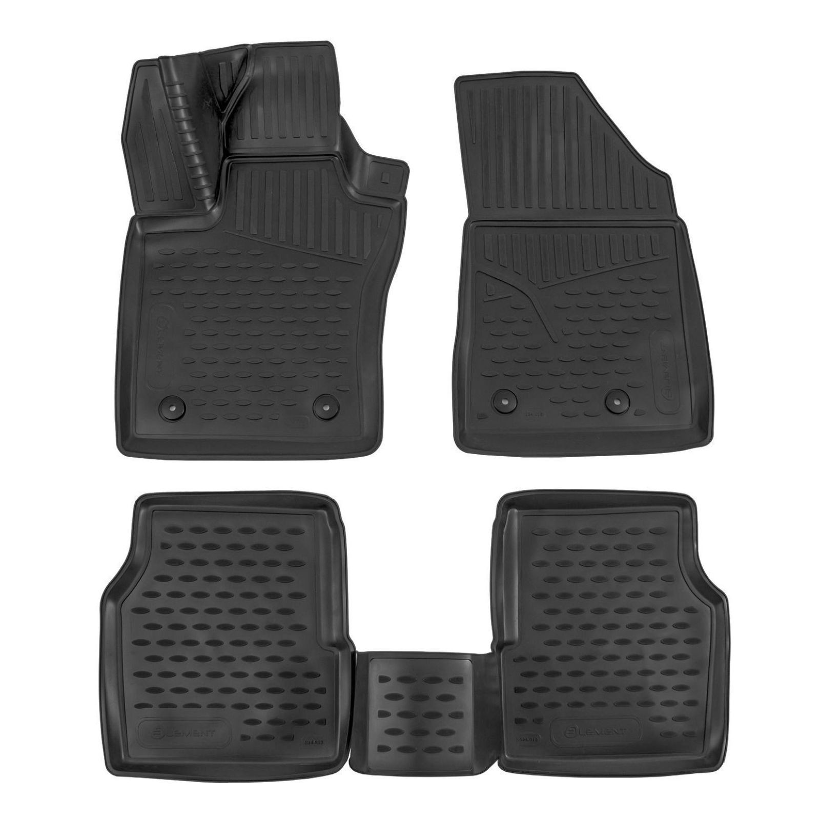 Tapis de sol en caoutchouc pour Jeep Compass 2018-2025 noir