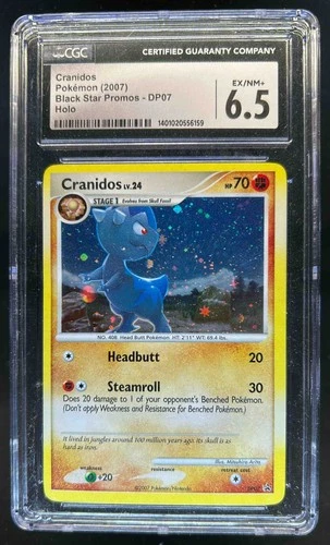 2007 Pokemon Diamond & Pearl Black Star Promos Cranidos Holo #DP07 CGC 6.5