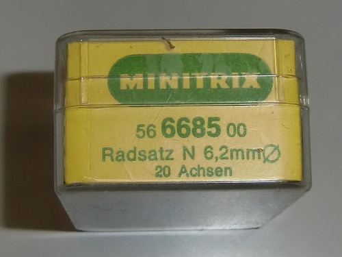 Minitrix ejes 1 pieza 56 6685 00 juego de ruedas N 6,2 mm nuevo | Zustand: Neu