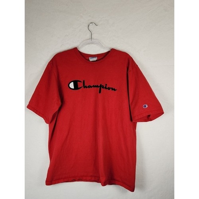 #ad Champion T Shirt Red Men#x27;s XXL $16.00