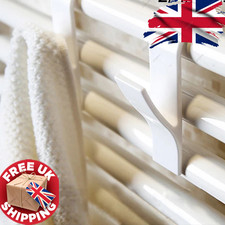 2-6Pcs Heated Towel Rail Radiator Hooks Multi Purpose Hanger Bath Cloak Coat Rac