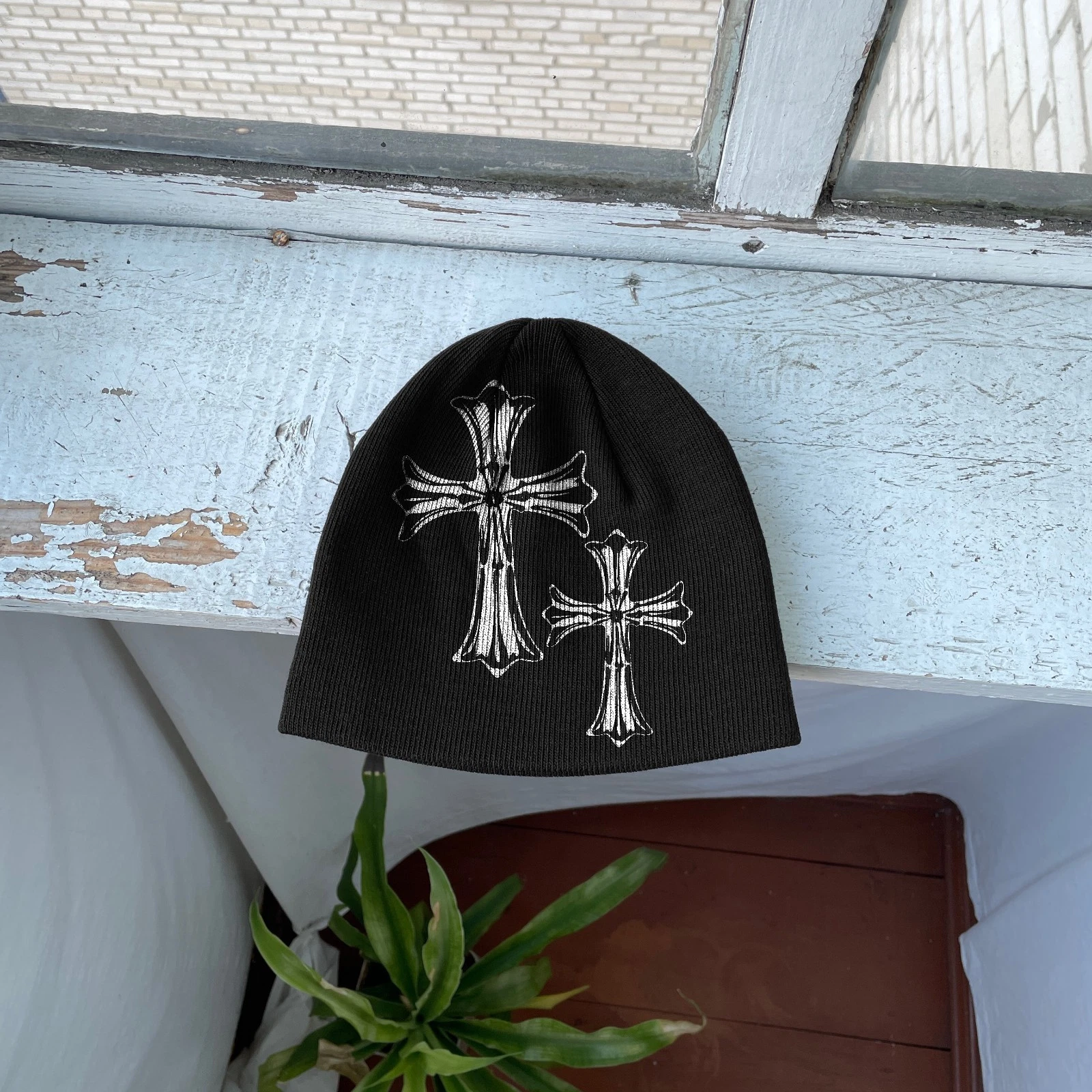 Double Cross Beanie Hat Gothic Christian Streetwear
Opens in a new window or tab