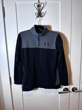 Under Armour Coldgear Boy's Grey 1/4 Quarter Zip Up Youth XL YXL Business Casual