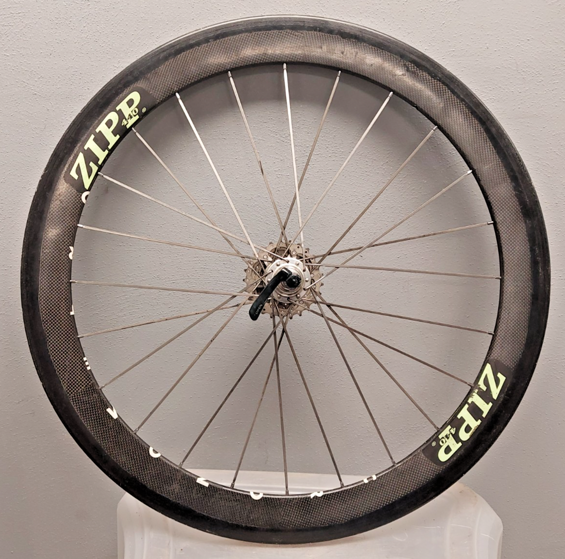 ZIPP 440 Carbon Rear 700c Tubular Road Bike Wheel 24S DuraAce CS