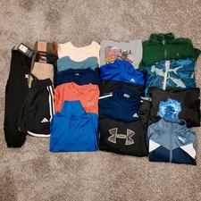 Lot of Boys Clothes Size Small 6/7 18 Pieces Under Armour Adidas PUMA Carters