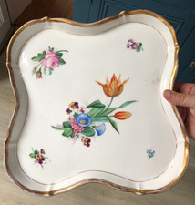 Beau Plat Service Porcelaine XIXéme Paris décor de Fleurs