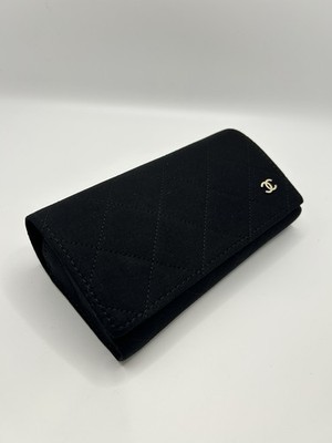 Chanel ORIGINAL NEW Black Sunglasses / Eyeglasses Case Slim Soft +