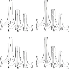 Clear Acrylic Easels Plate Stands Holders to Display Pictures or Other Items ...