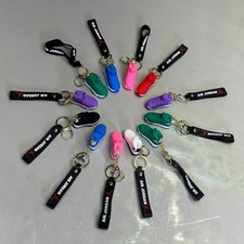  12 PACK Air Jordan Shoe Sneaker Keychains W/ Wrist Band 8" Assorted Colors