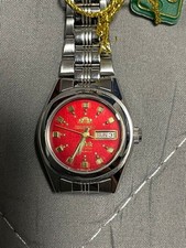 Orient Automatic Watch Red Dial Stainless Ste...