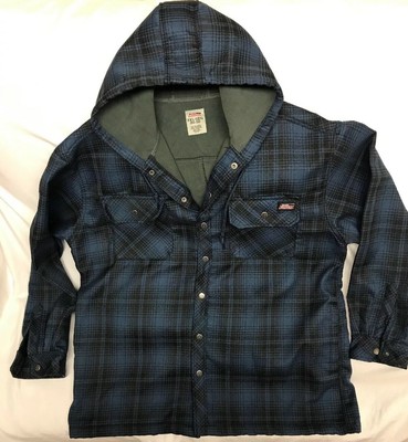 mens smith's sherpa lined checkered hooded shirt jacket