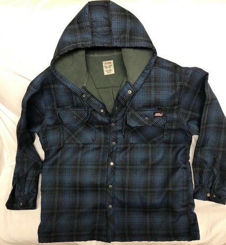 DICKIES BLUE PLAID HOODED POLYESTER 