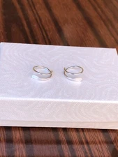 925 Sterling Silver Spiral Threader Huggie Hoop Earrings 10mm x0.5mm VERY TINY