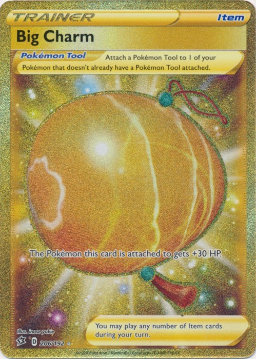 Big Charm  206/192 Secret Rare Rebel Clash Pokemon TCG