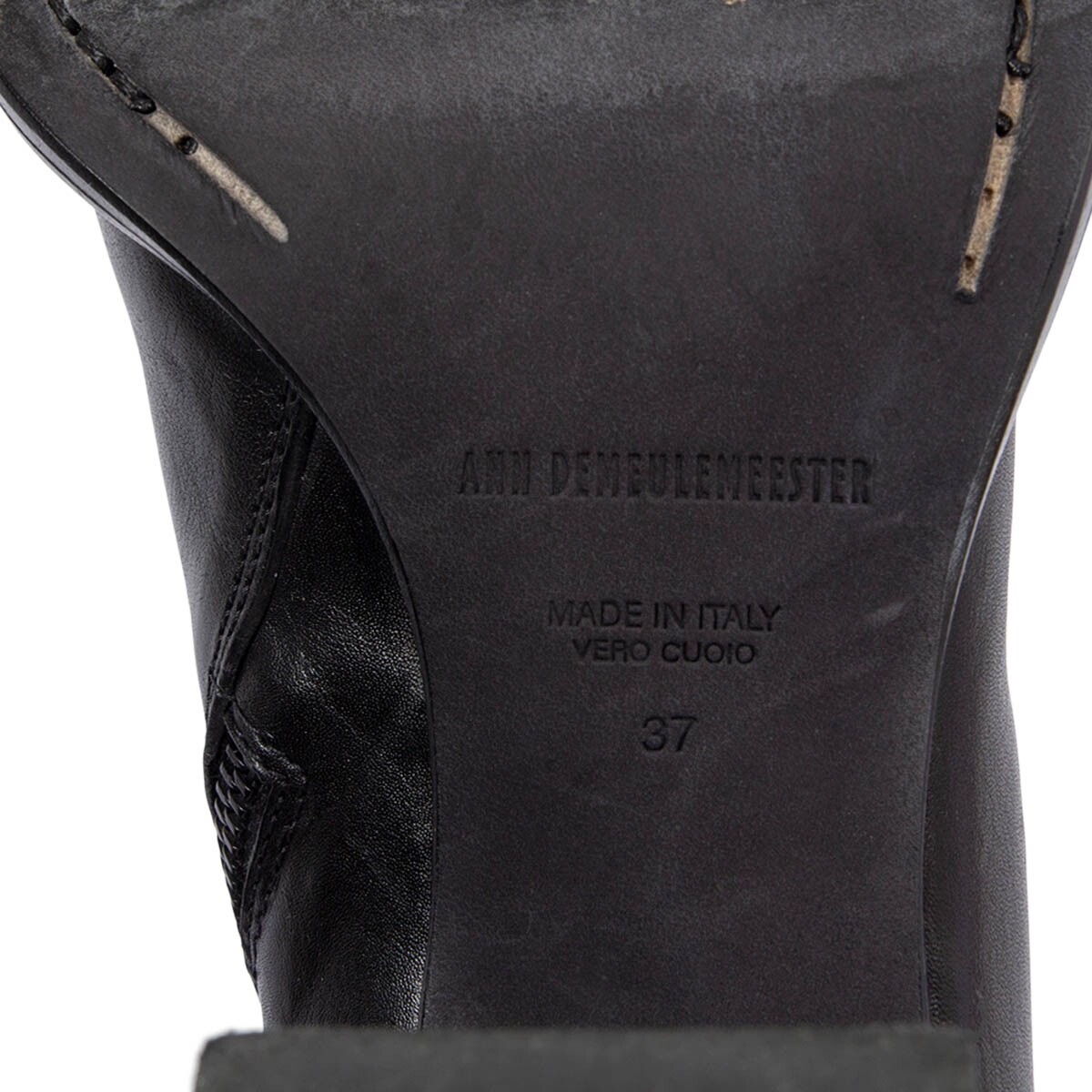 67153 auth ANN DEMEULEMEESTER black leather LISA Ankle Boots 67153 auth ANN DEMEULEMEESTER black leather LISA Ankle Boots