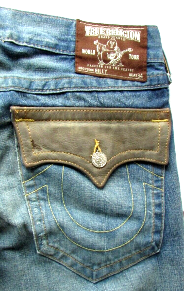True Religion Men's Jeans World Tour Billy Big Seat 34 RN