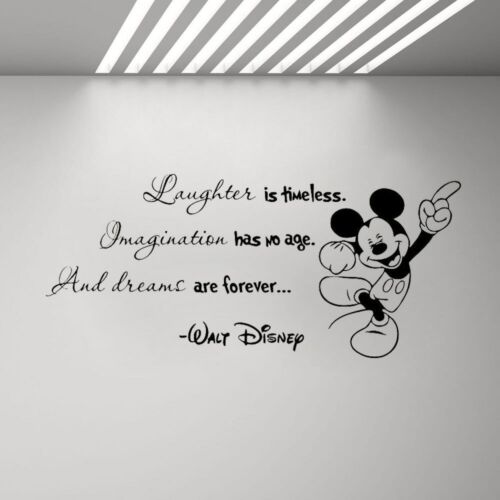 Calcomanía de pared con palabras alentadoras de Minnie Mickey Mouse pegatina de vinilo para el hogar niño - Imagen 1 de 4