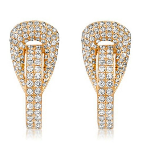 Boucles D'oreilles Clous En Or Jaune Massif 14 Carats - Fermeture Omega, Fait Main Aux USA, Neuf