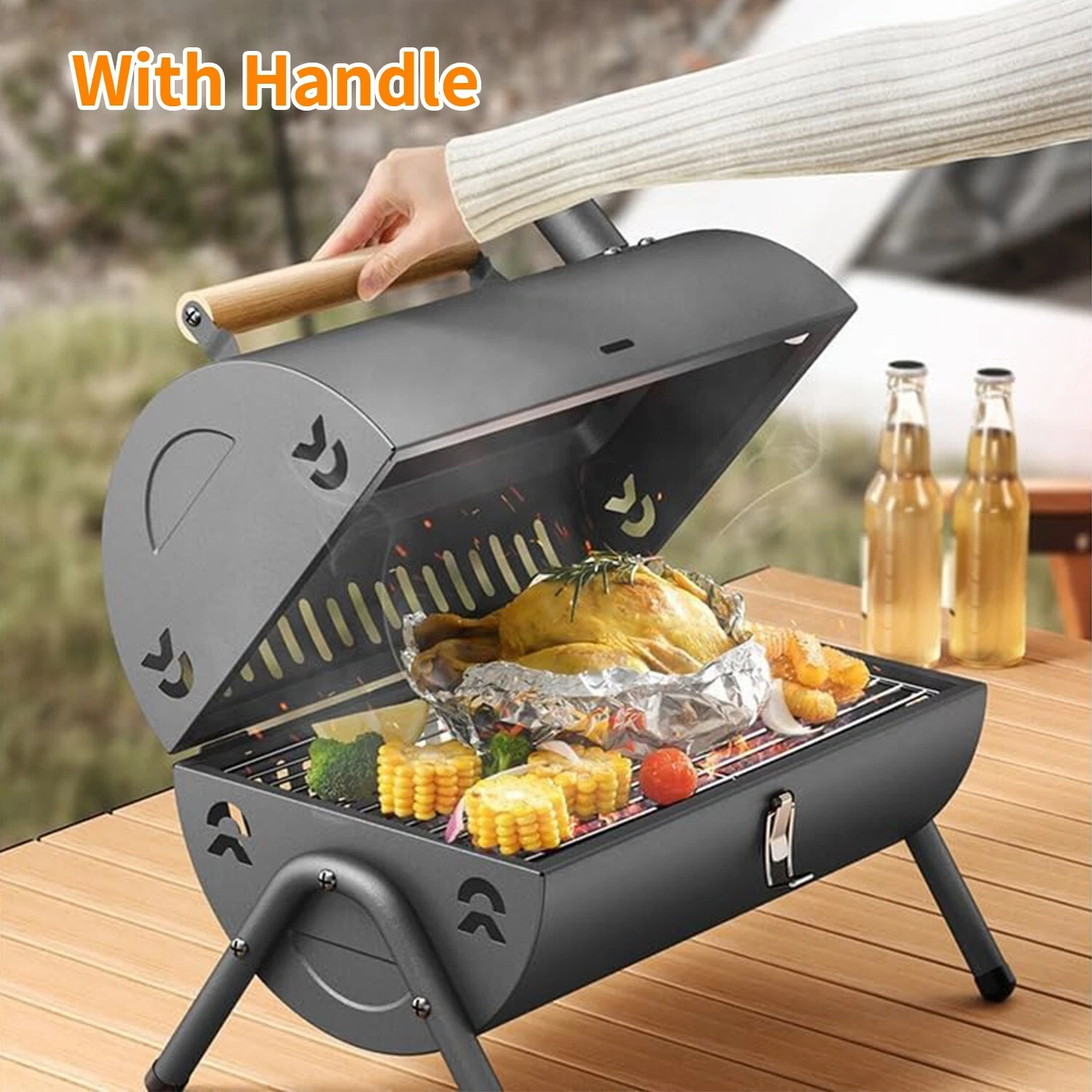 Portable Charcoal BBQ Grill - Outdoor Camping Picnic ,Mini Barbecue for Garden
Opens in a new window
