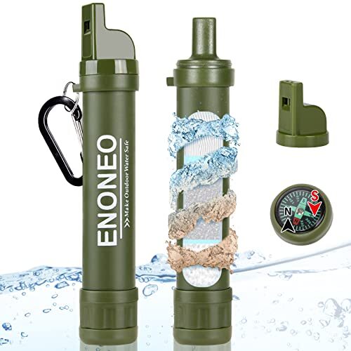 Hiking Water Filter 4 Pack Personal Water Filter Straws - Portable Survival Gear For Hiking, Camping & Emergency Situations Water Filter Camping