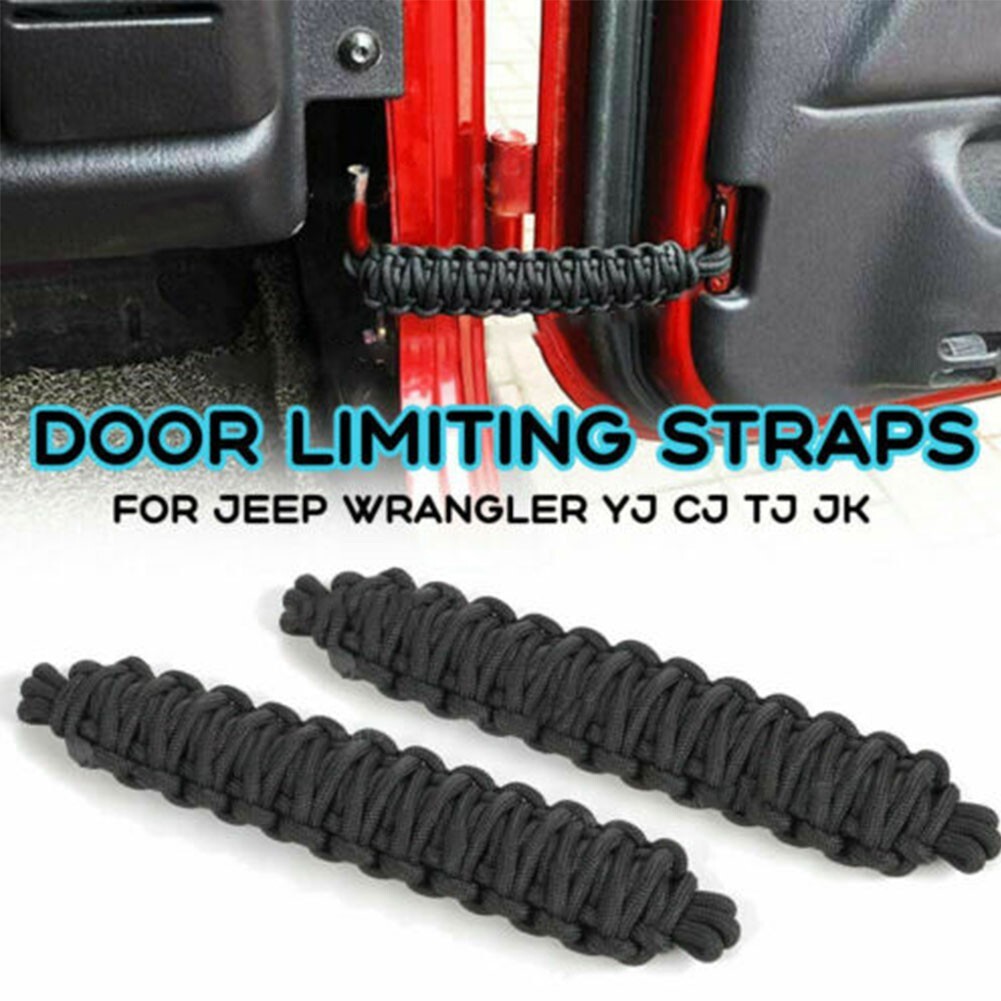Easy Installation Black Car Door Straps for Jeep Wrangler YJ CJ TJ JK