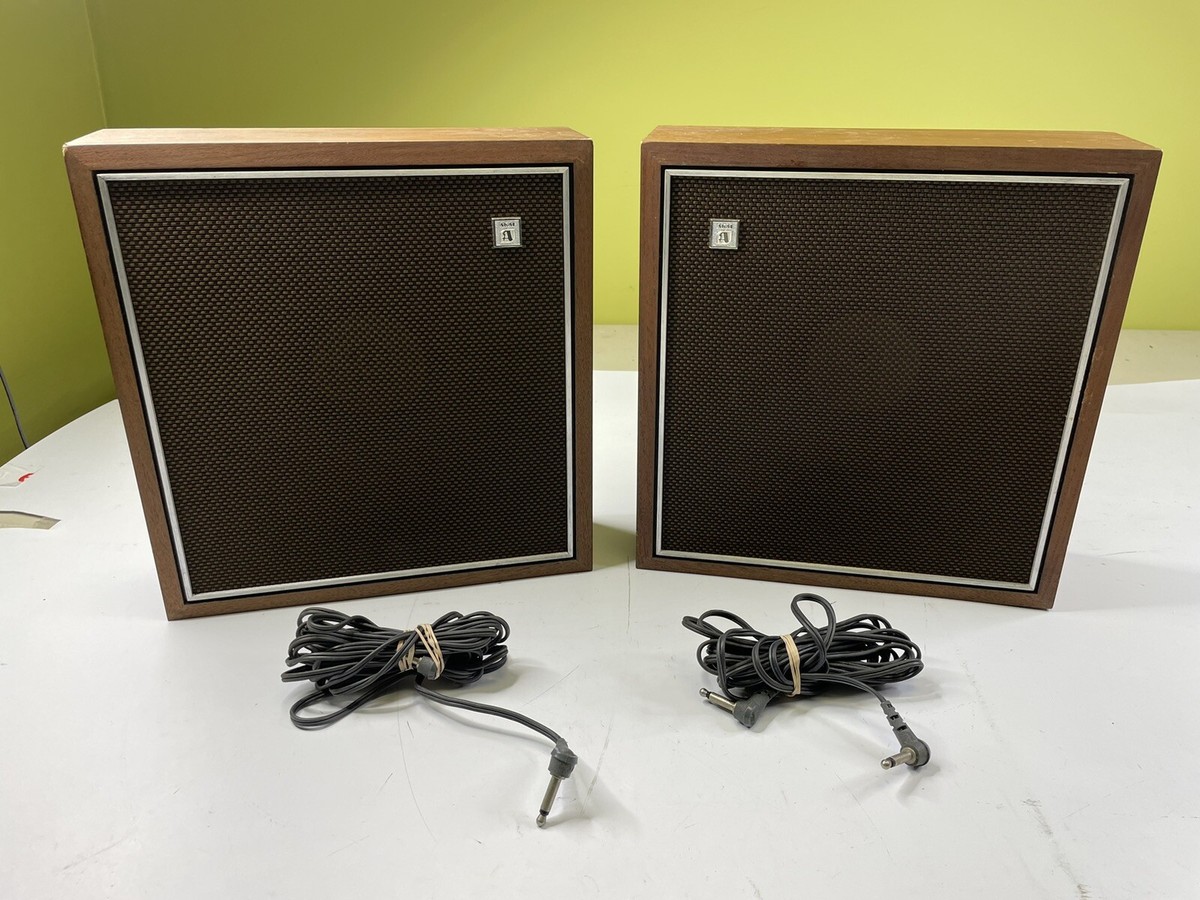 ホーンスピーカー 、AKAI Vintage AKAI SW-50 Portable Speakers Wall Hanging w/ Cords Wooden