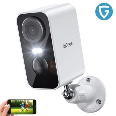ieGeek Security Cameras Wireless Outdoor, 2K 3MP Battery Powered WiFi CCTV Cam