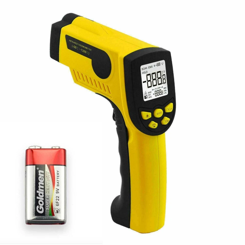 Digital Thermometer Infrarot berührungsloses Laser IR Pyrometer DS16:1 Max 1300℃ - Bild 2 von 4