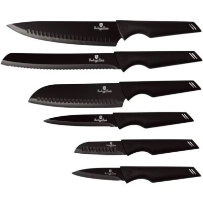 Berlinger Haus BH/2594 6er-Set Messer mit Antihaft-Oberfläche, Black Profes.Line