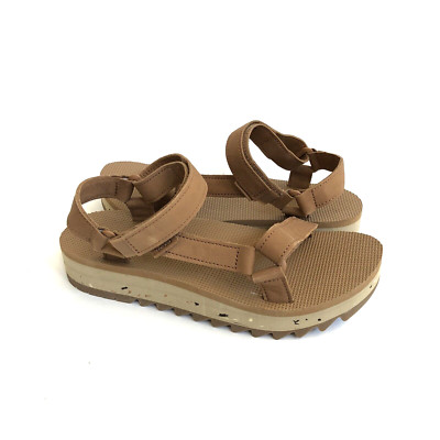 TEVA FLATFORM UNIVERSAL CERES HONEY BROWN PLATFORM SANDALS US 10 / EU 41 / UK 8