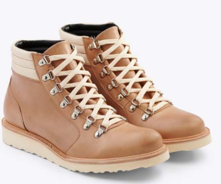 Nisolo Go-To City Hiker Boots •Wimen 8.5• Tan Almond Lace Up Anthropologie $350 Ana Go-To Heeled Chelsea Boot Almond main image 4