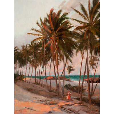 Aurelio Figueiredo Strand in Fortaleza großer Wandkunstdruck 18 x 24 Zoll