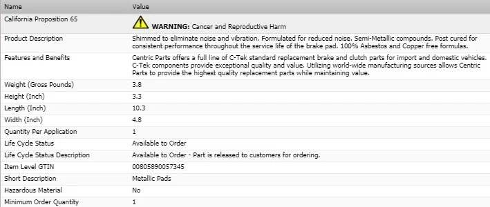 CONJUNTO DE PASTILHAS DE FREIO TRASEIRAS SEMI-METÁLICAS ESQUERDA E DIREITA PARA 1985-1988 SUZUKI FORSA - Imagem 4 de 4