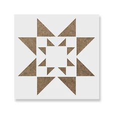 Starburst Quilt Block Stencil - Durable & Reusable Mylar Stencils