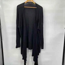 H by Halston Black Wrap Front Flowy Cardigan Sweater Size 2X