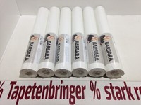 Vliestapete Rasch 6X 537116 (6Rollen) Uni Streifen Creme Barbara SchöNeberger